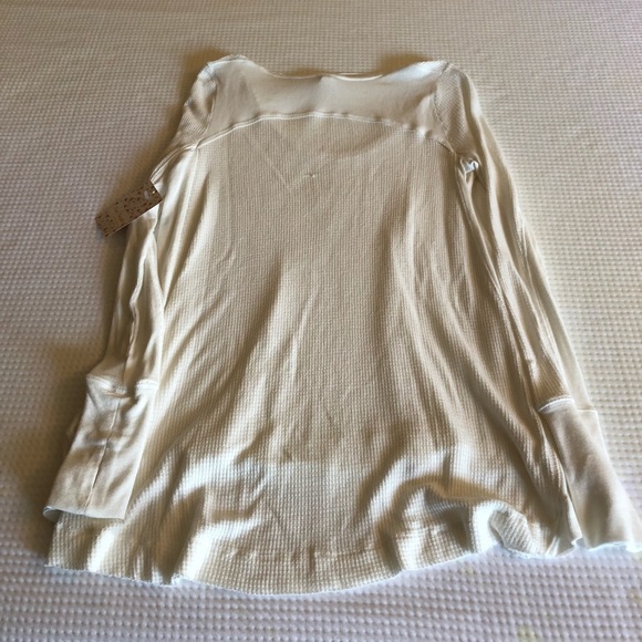 NWT Free People Waffle Long Sleeve Tee - Picture 4 of 4